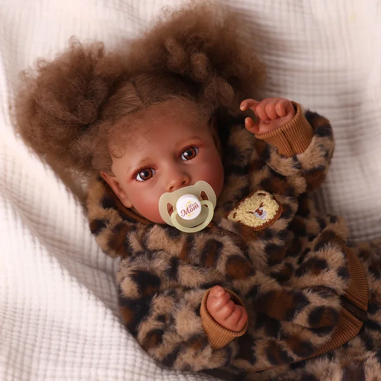Saria 20 Inch African American Reborn Toddler Doll Girl Vinyl Cloth Body Poupee Bebe Reborn