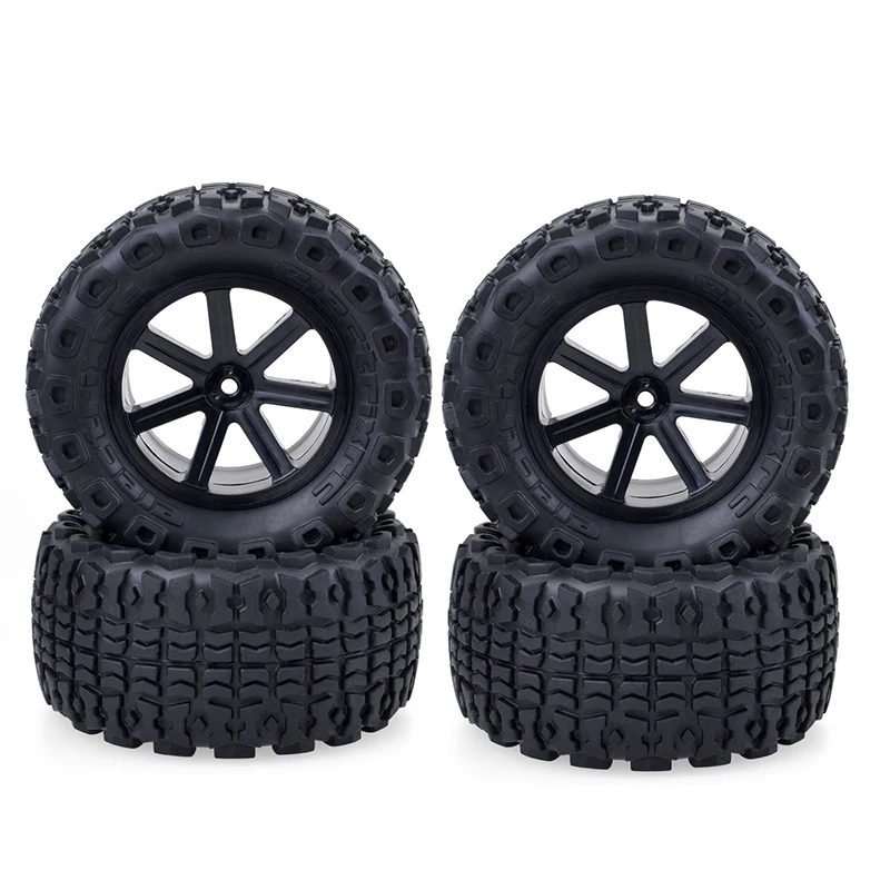 

4PCS 110mm RC Short Course Desert Truck Wheel Rim Tire Set 12mm Hub Hex for 1/10 RC Traxxas Remote Control Truggy