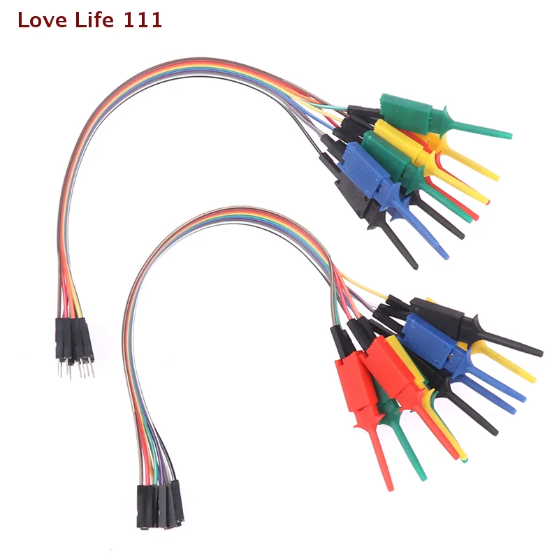 New 20CM High Efficiency Test Hook Clip Logic Analyzer Cable Gripper Probe Test Clamp Kit For Chips Pins Connecting Testing