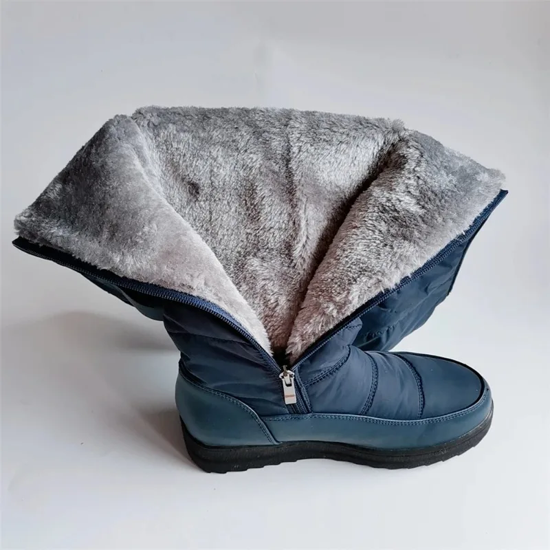 Down Warm Plush High Snow Boots Women 2025 Winter Shoes Platform Women's Over The Knee Boots Female Fashion Fur Waterproof Shoes