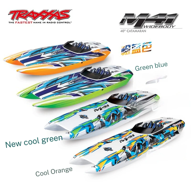 Nieuwe Rc Spot Afstandsbediening Hoge Snelheid Jet Boot Model Traxxas 1/10 Dcb-M41 40 Wide Catamaran Rtrtrtr Tsm Systeem Racing speelgoed Model