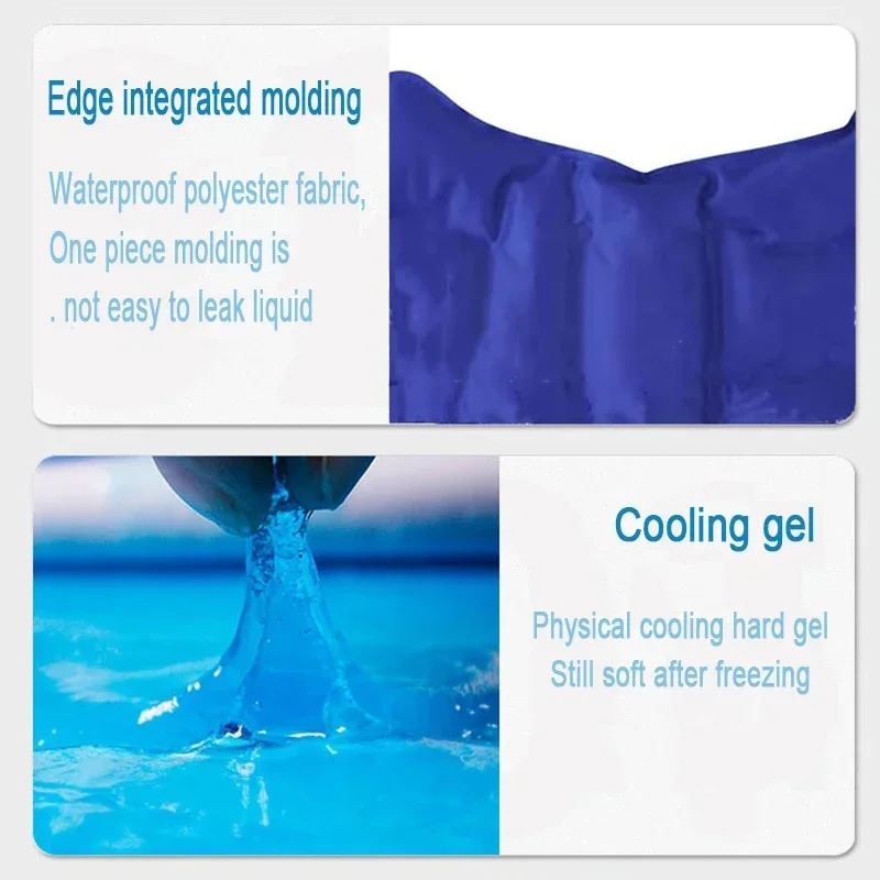 Reusable Cooling Gel Hot Compress Waterproof Nylon Fabric Adjustable Elastic Band Velcro Suitable for Left and Right Feet Ankle