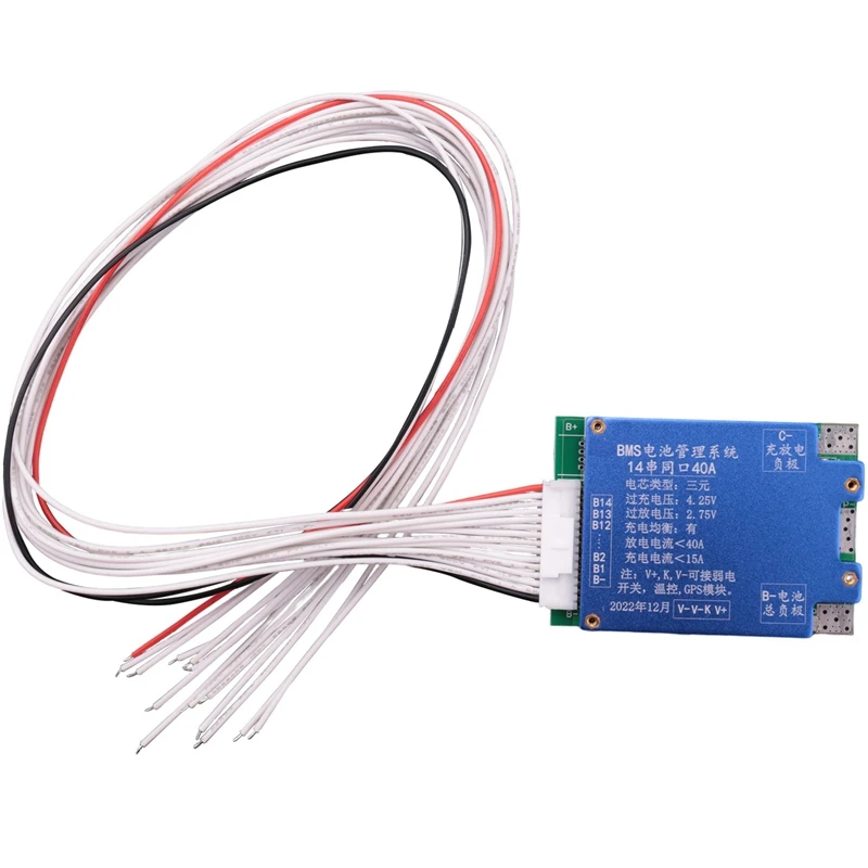 

18650 Battery Bms 14S 52V Li- Battery Common Port Charging Pad With NTC Temperature Protection For Escooter