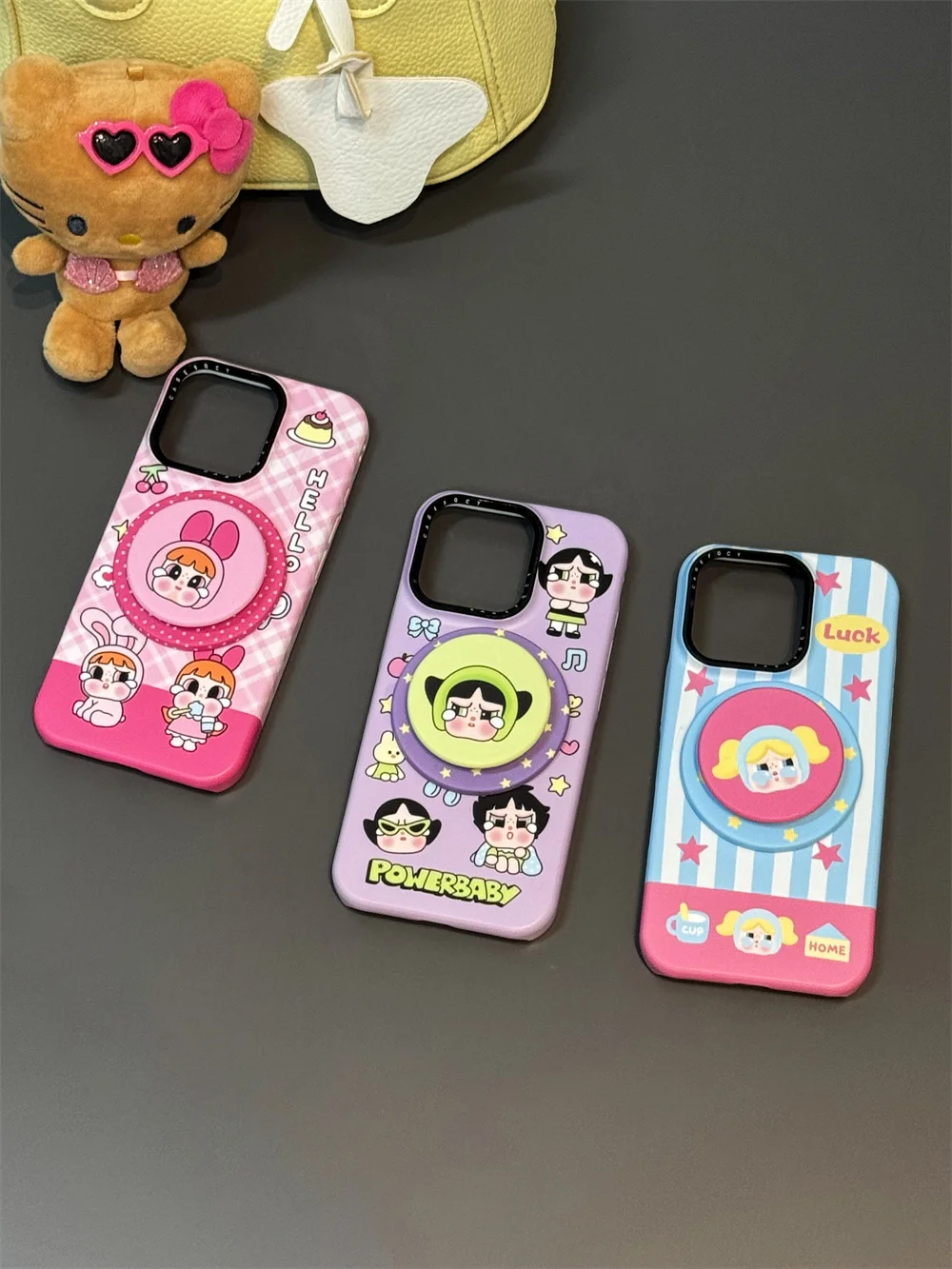 

Cute cartoon star funny rabbit magnetic stand phone case for iPhone 13 16 14 15 Pro Max with Magsafe holder Anti-fall Funda 16