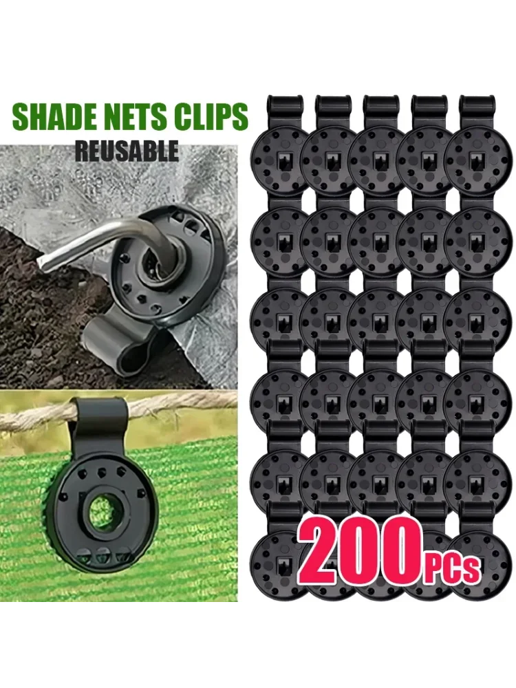 10/200PCS Heavy Duty Lock Grip Plastic Clips Greenhouse Shade Cloth Fix Clamp Tarp Clips Fence Fabric Clips for Garden Netting