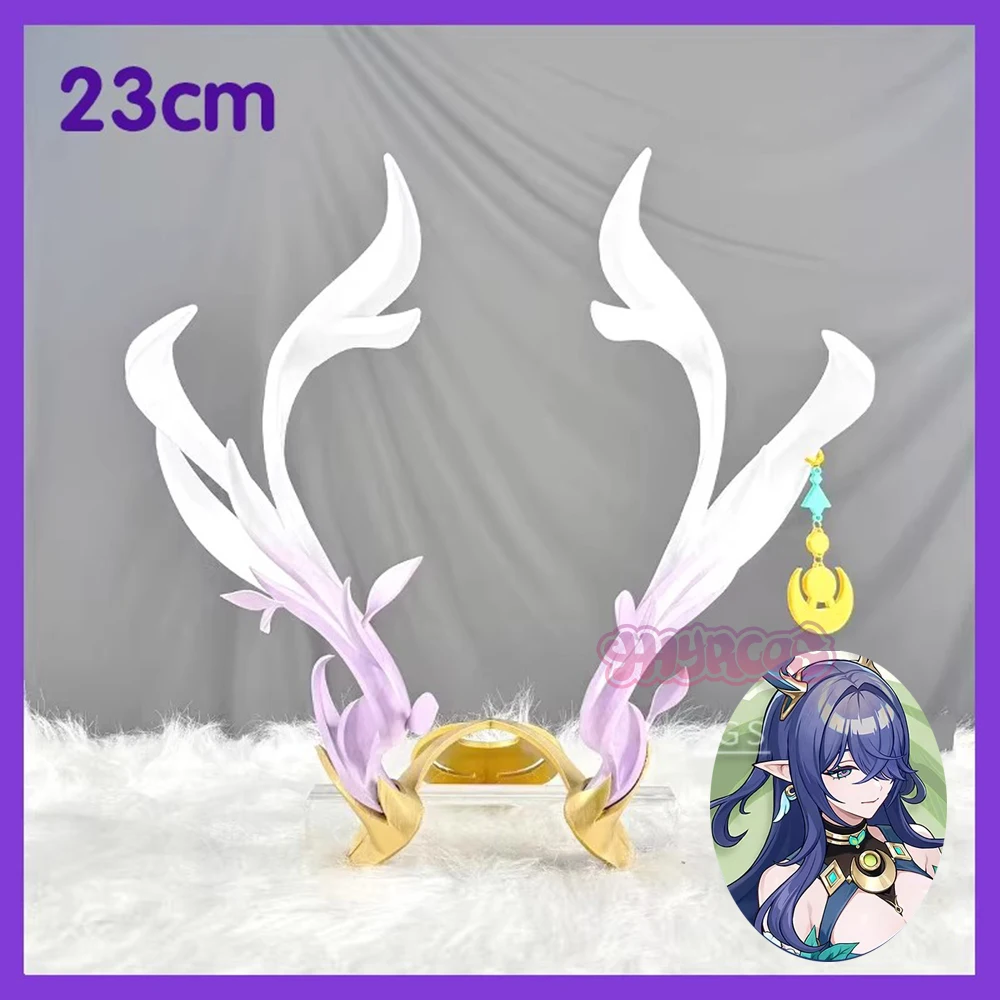 

Аниме Genshin Impact Lauma Косплей Рога Головные уборы Заколка для волос Аниме Хэллоуин Костюм Аксессуар Парик Аксессуары Реквизит Косплей