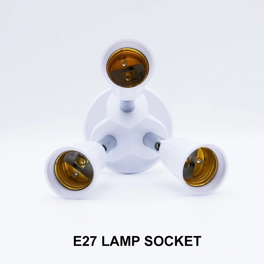 E27 Splitter 1 Heads Adjustable E27 To E27 Base LED Bulb Adapter Converter Lamp Holder Socket Splitter Lamp Base