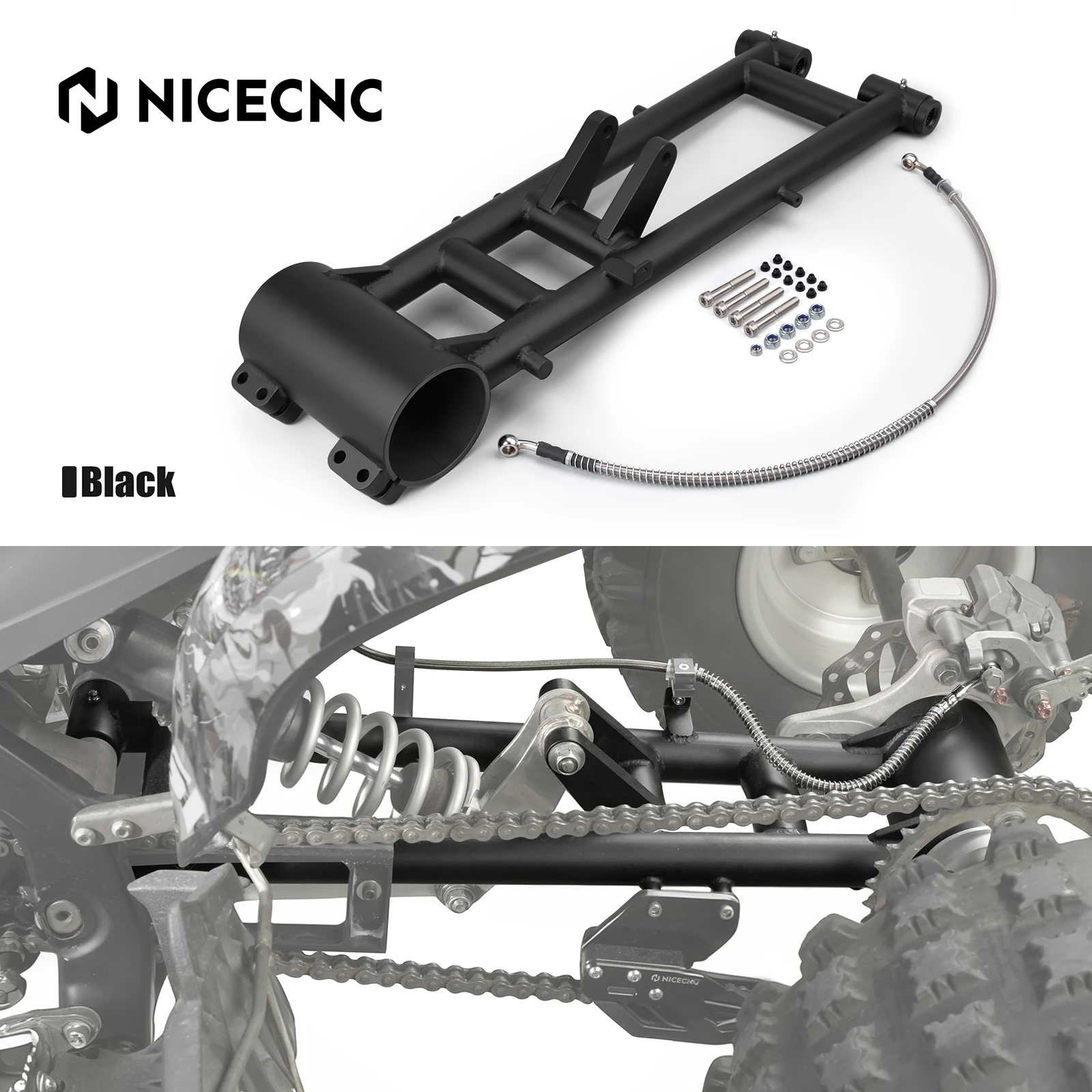 

For Raptor 700 +6" Extended Rear Swing Arm Chain Slider For Yamaha Raptor 700 700R/SE 2006-2025 ATV Accessories 1S3-22110-00-00
