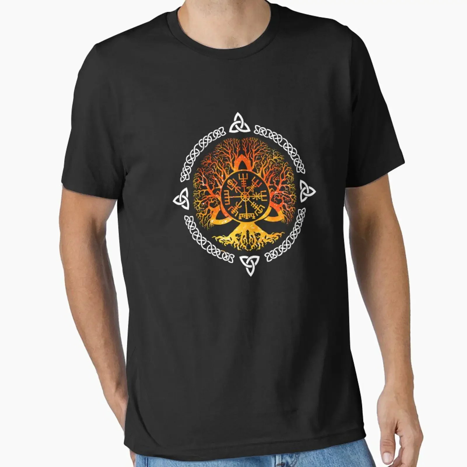Cool Norse Viking Yggdrasil Awe Tree Of Life T-shirt rétro Halloween Thanksgiving conçu et vendu par BeeraBrandl vintage