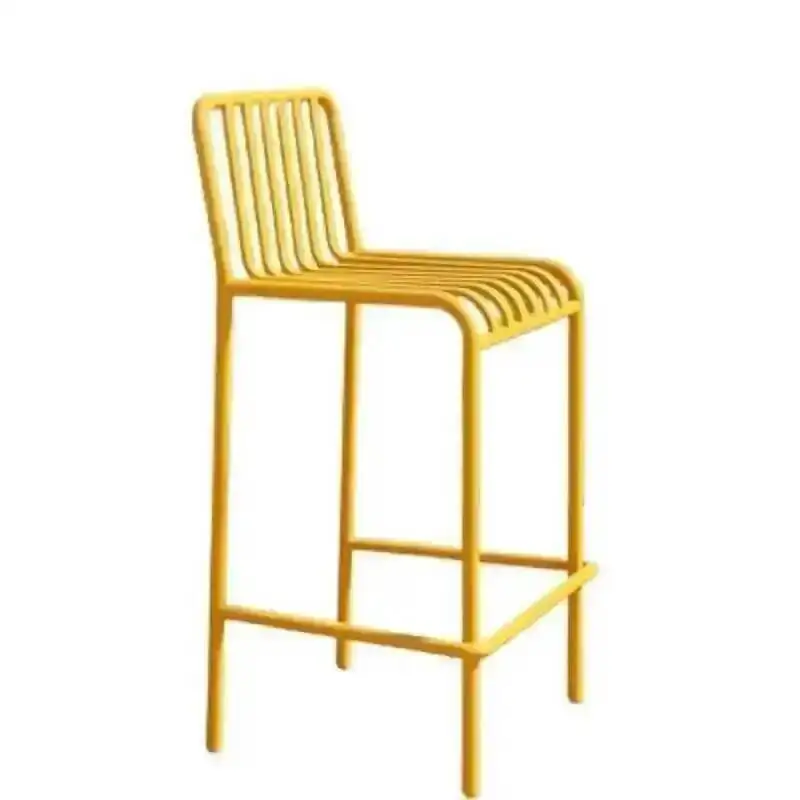 صالة الحديقة كراسي خارجية حديثة حديد عالي الفناء استقبال فريد من نوعه للاسترخاء كراسي بار موضة أثاث تابوريتس دي بار #6