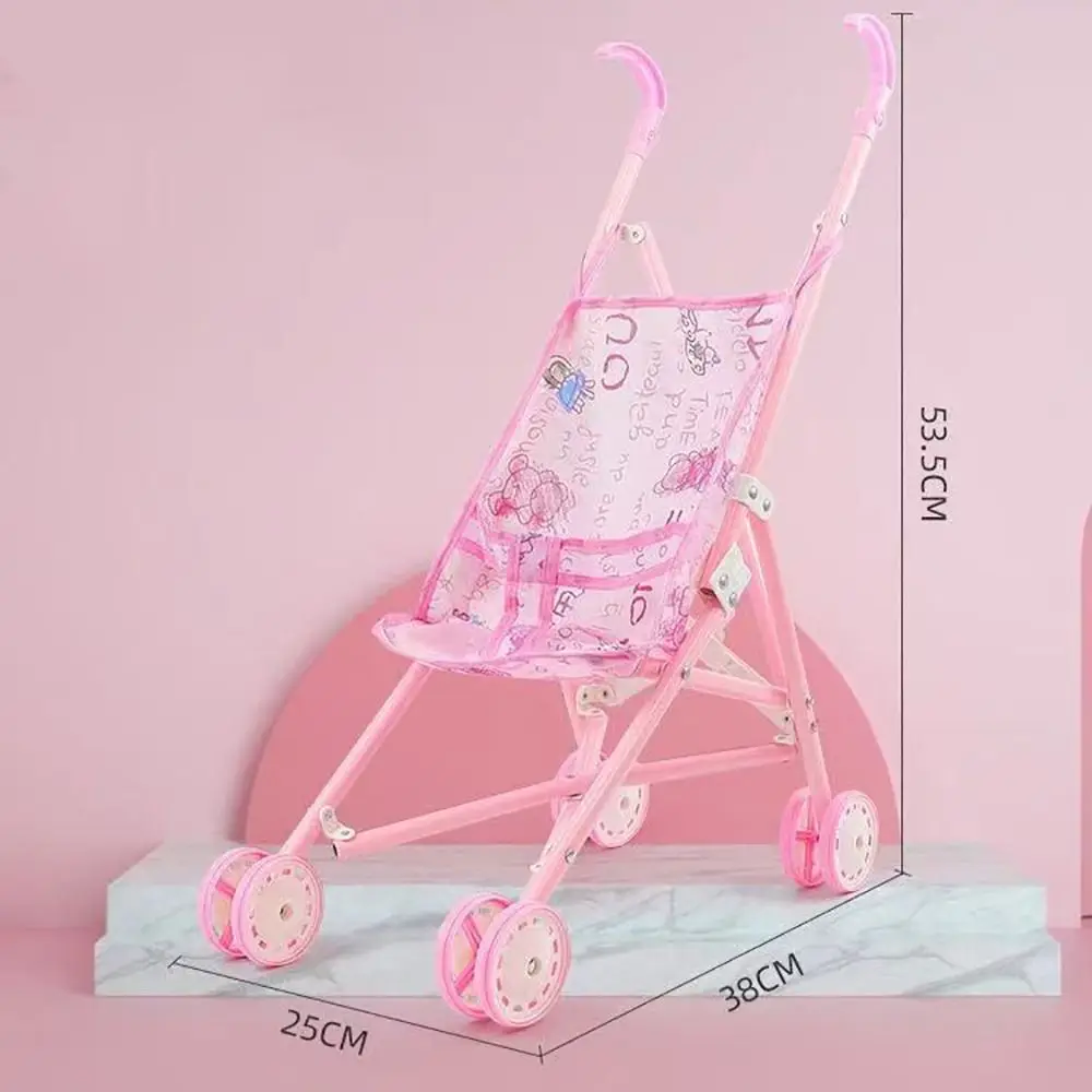 Criativo multicolorido bonecas carrinho de bebê dobrável estável carrinho de bebê leve jogando casa walker para meninos meninas