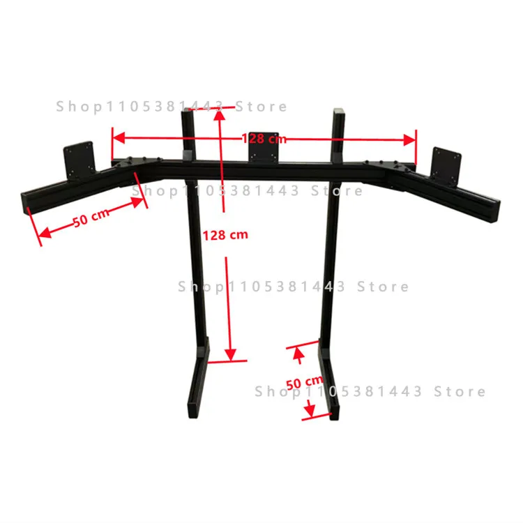 No Shake Standalone & Cockpit Mountable Quad Screen Mount, Fit Up To 32