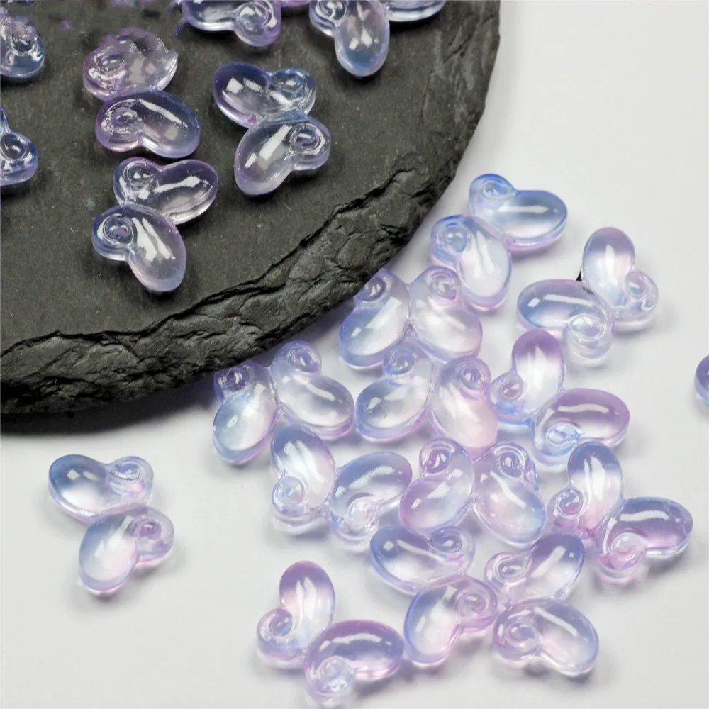 20pcs New Design Fat Big Butterfly Shape Crystal Glass Loose Beads For Jewelry Making DIY Earring Necklace Crafts Findings