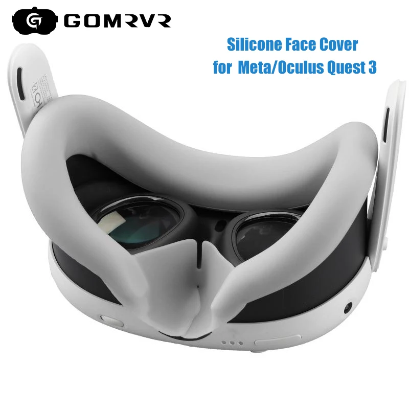 

Силиконовый чехол для лица GOMRVR для Meta Quest 3, сменный VR-разъем для лица, защитный чехол, защита от пота, светонепроницаемая маска для глаз