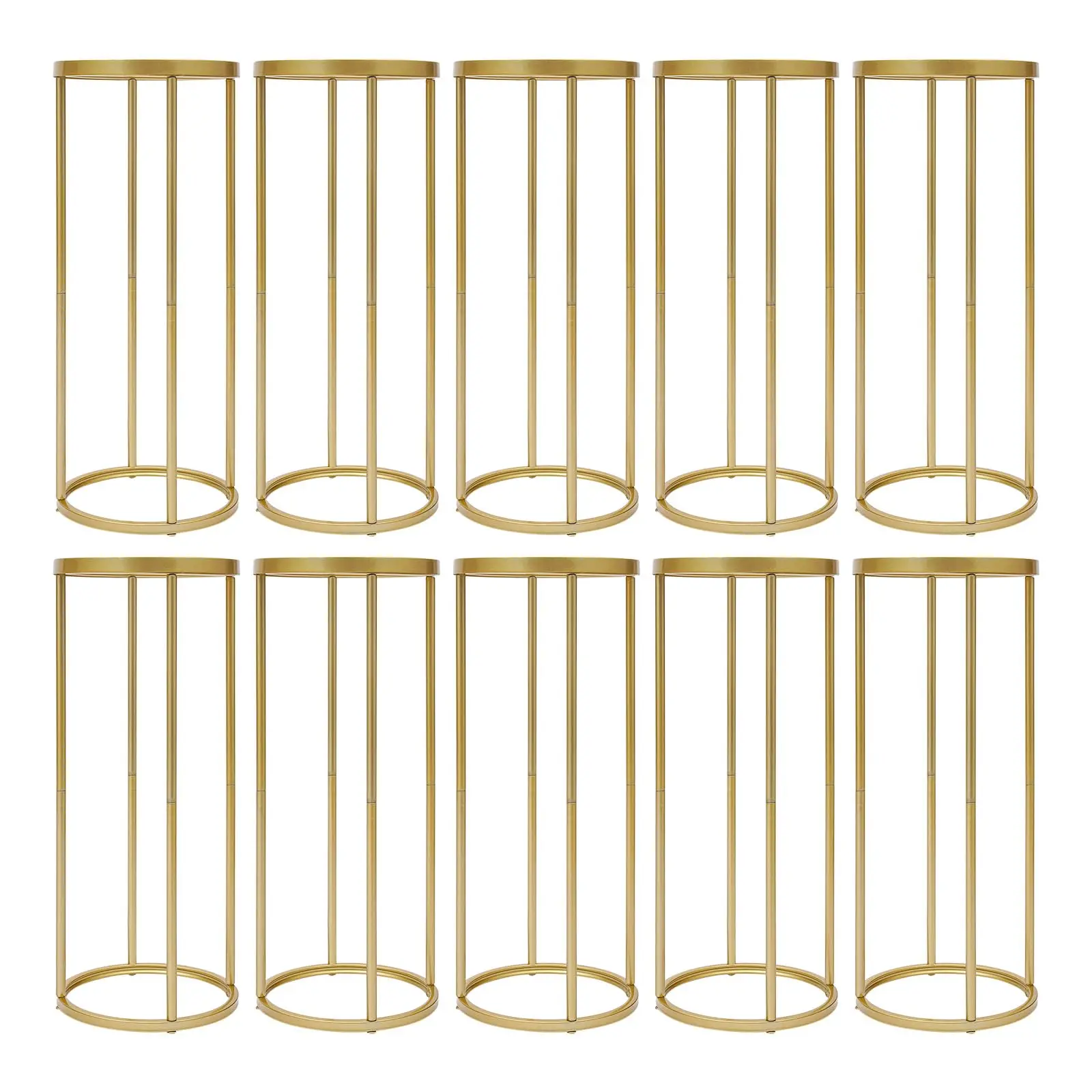 حامل زهور حديد ذهبي حامل زهور معدني مزهريات عمودية طويلة لحفلات الاستقبال والولائم والذكرى السنوية وزهرة الزفاف #1