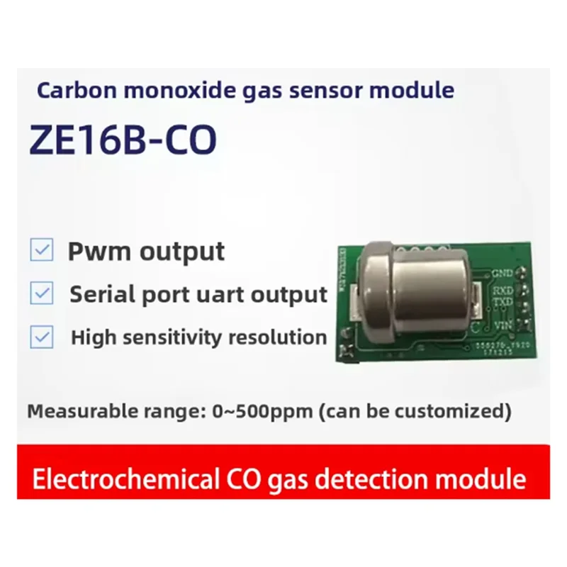 Módulo de Sensor de Gas AA08-ZE16B-CO para detección de monóxido de carbono, alarma electroquímica en el hogar, el coche y el hogar