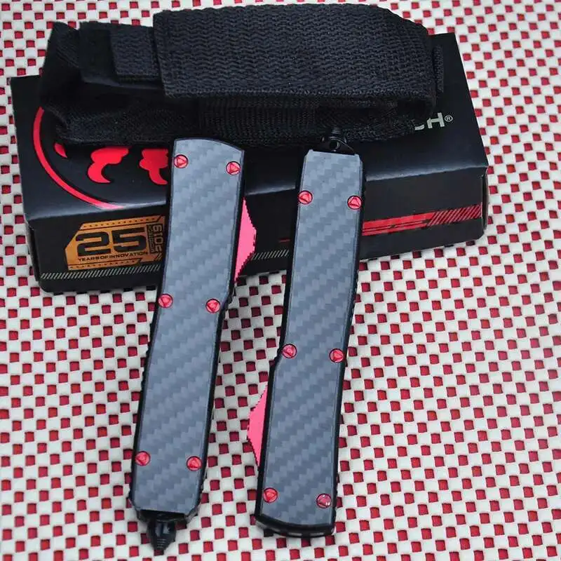 

UTX UT 85 Series OTF Tech Micro Ultra M390 Steel Self Defense Pocketknives Aluminium Alloy Carbon Fiber Handle EDC Tools