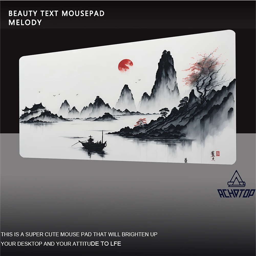 Tapis de souris montagne sérénité japon Art Gamer grand tapis de souris ordinateur portable tapis de souris accessoires de jeu tapis de clavier tapis de souris