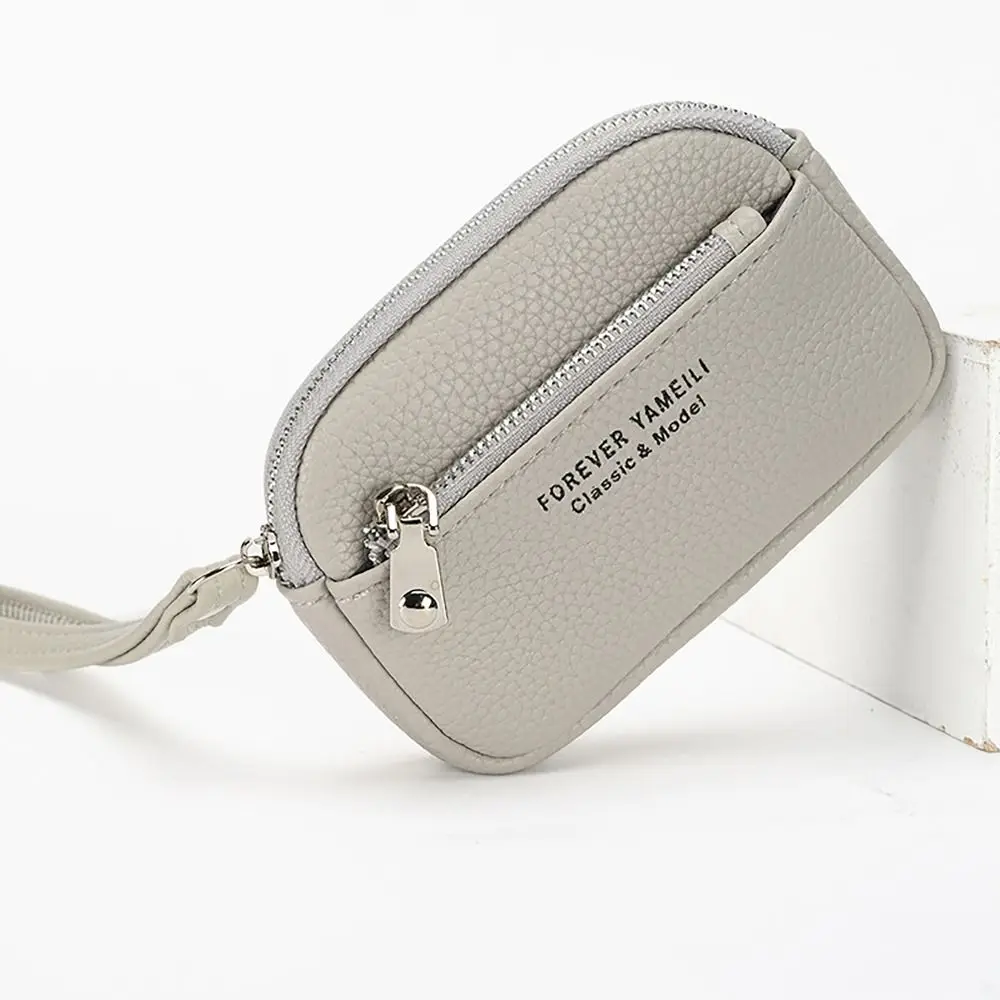 Portable Softer Leather Money Coin Purse Waterproof Zipper Wallet Money Bag Wear-resistant Credit Card Holoder Women