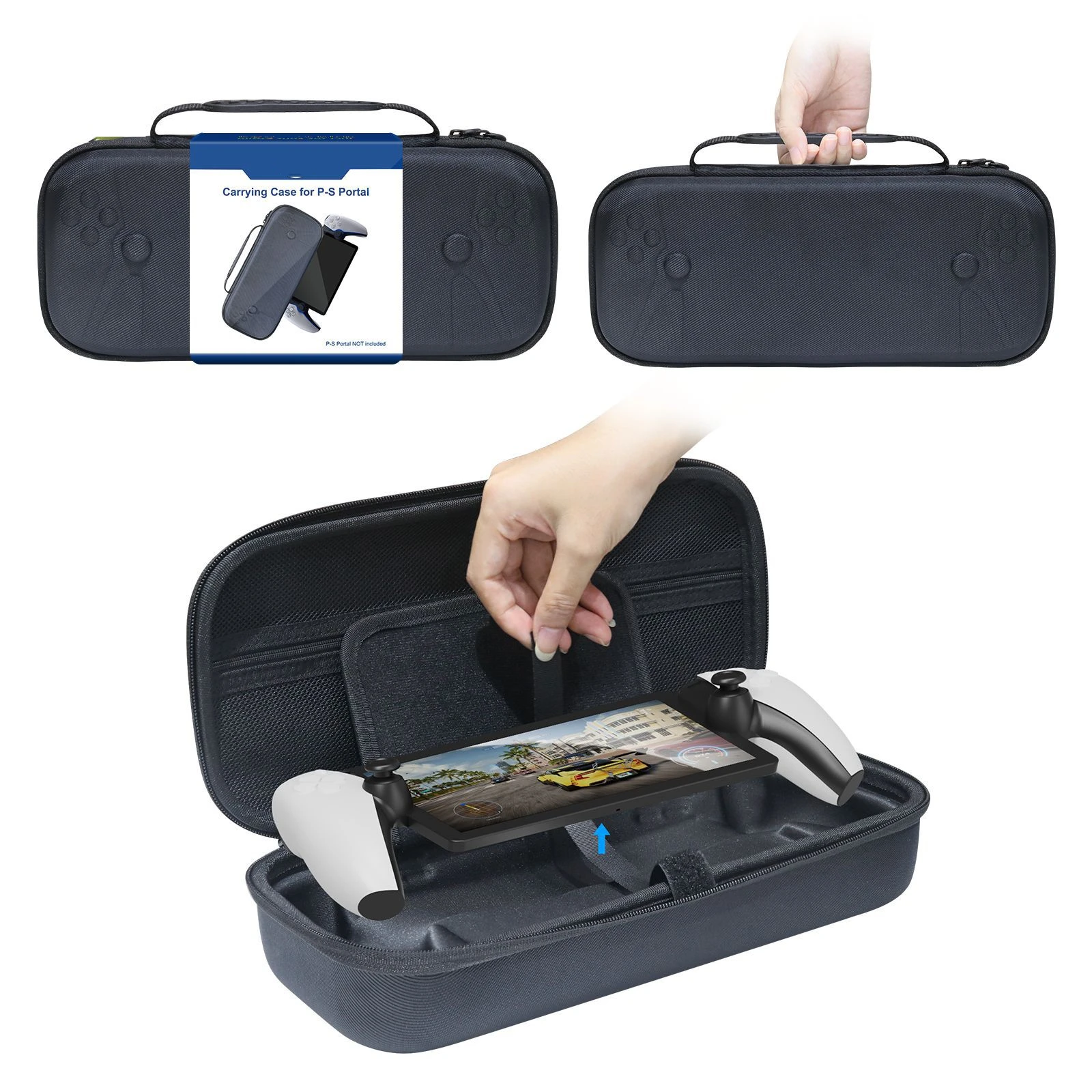 Travel Carrying Case For PlayStation Portal Handheld Game Console Protective Hard Case Bag Accessories For PlayStation 5 Portal