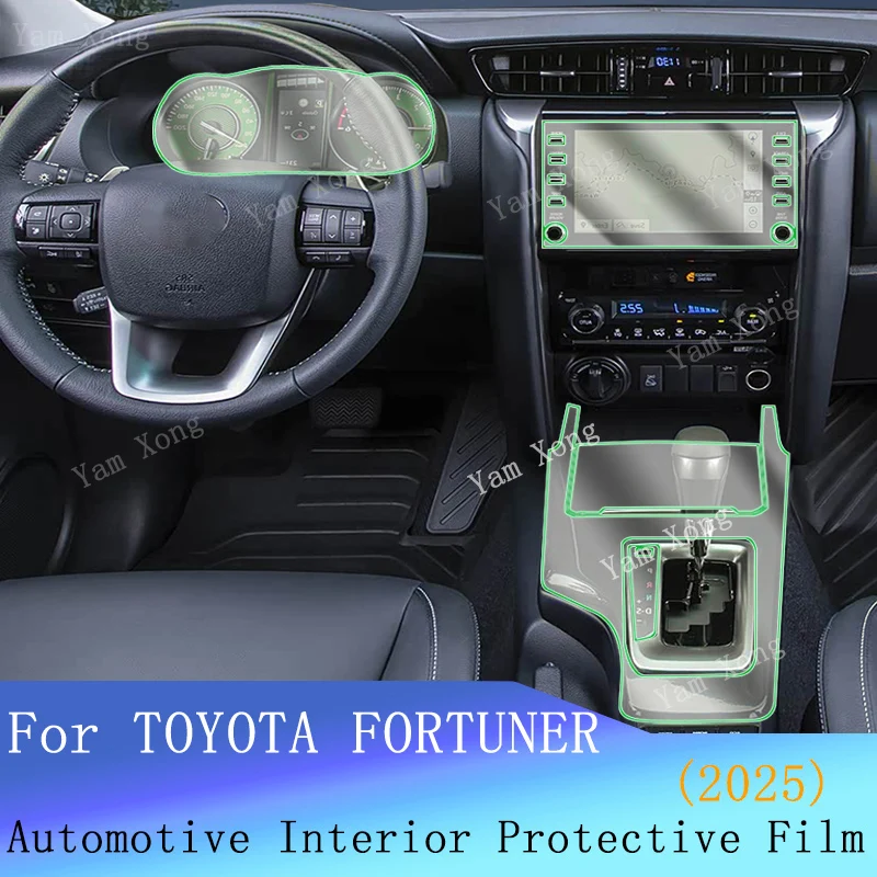 

Car Dashboard Anti-Scratch Sticker For TOYOTA FORTUNER Full set interior Film Navigation scratch Protective TPU Transparent Film