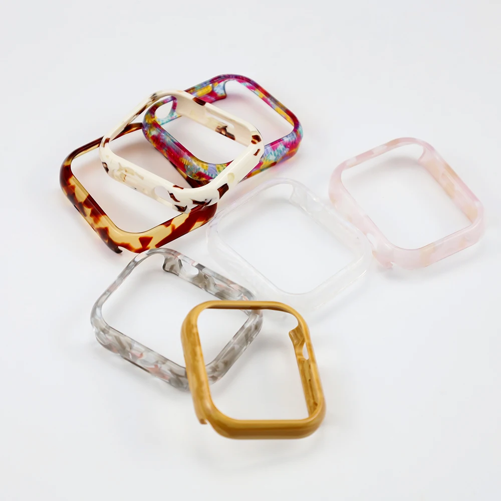 Смоляный чехол для Apple Watch 40 мм, 41 мм, 44 мм, 45 мм, без защитной рамки для экрана, защитный чехол для iWatch series 9 8 7 6 5 4 se