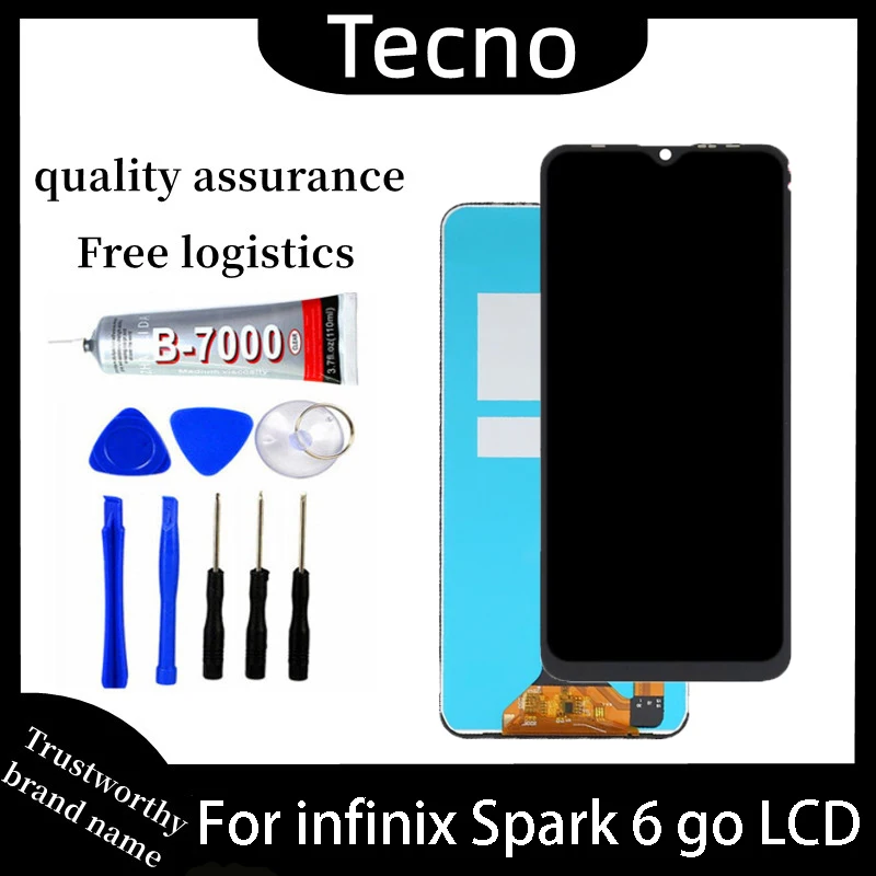 

"52" Original For Tecno Spark 6 GO LCD KE5J KE5K KE5 KE5S LCD Display Touch Screen Digitizer Assembly Spark GO 2020 Repair Part