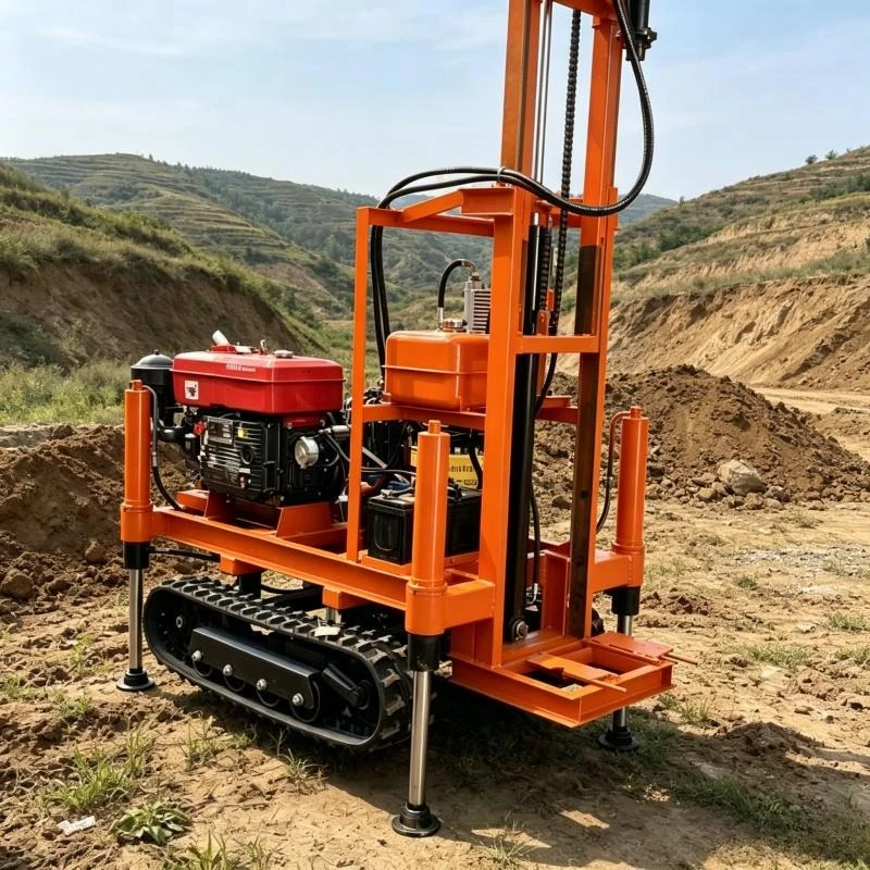 Crawler Mounted Diesel Water Well Rig 100m 150m Depth Multi-Purpose Application for Water Wells and Micro Piling