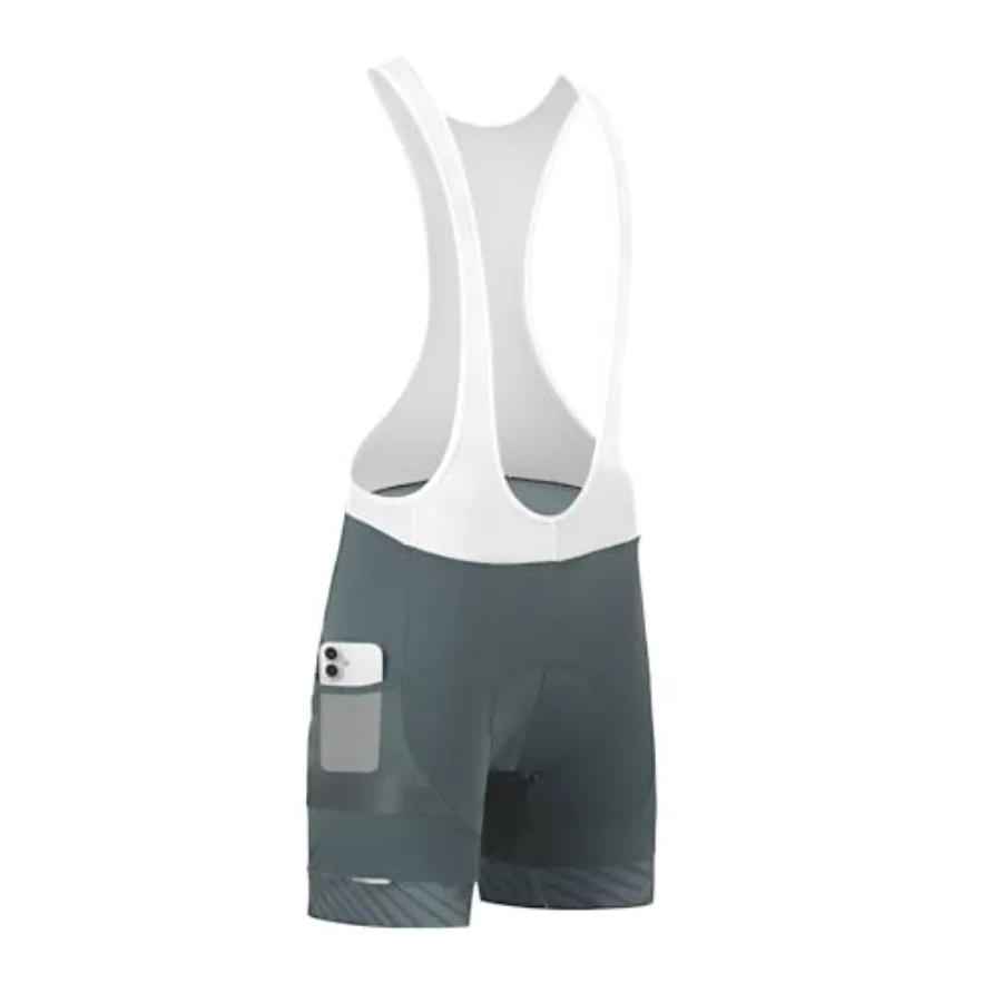 

Santic Cycling Bib Shorts Men Padded Cycling Bib Tights Men Bike Bibs with Pocket