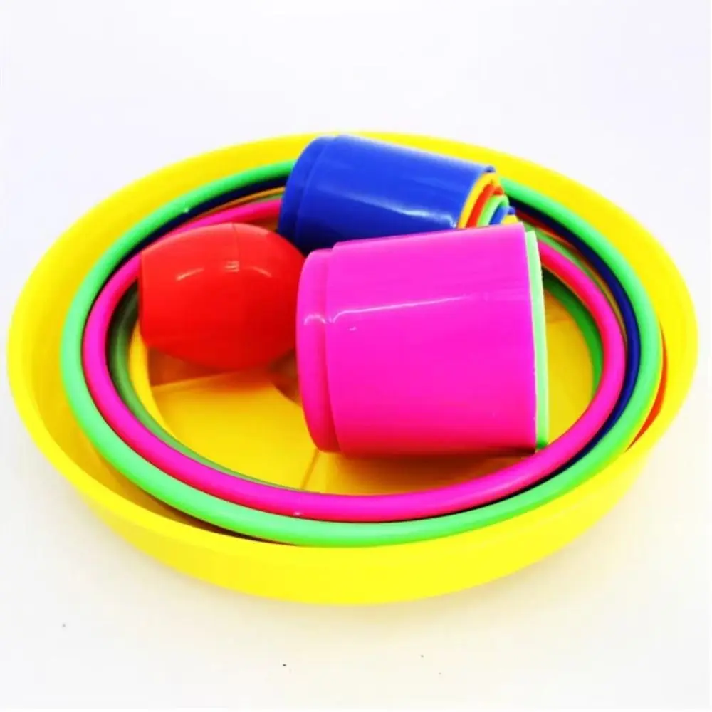 Jeu de cercle de lancer en plastique pour enfants, 18.5x34.5cm, virole, jouets empilés, cadeau d'éducation précoce