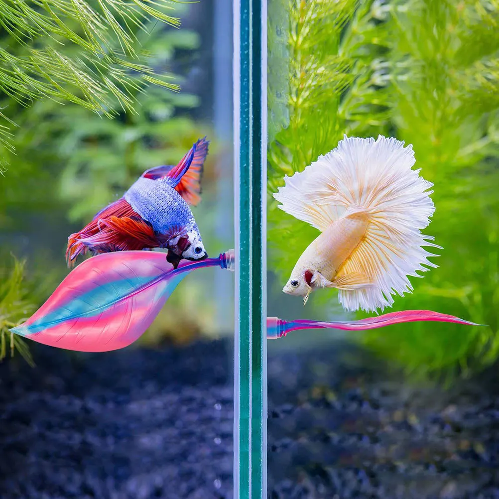 

2Pcs Exquisite Betta Fish Leaf Bed Plastic Aquarium Ornament Quick Install Suction Cup Betta Leaf Hammock Fish Supply