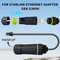 for Starlink Ethernet Adapter Gen 3/Mini, Waterproof Coupler for Starlink Standard SPX to RJ45 Compatible with Starlink V3,