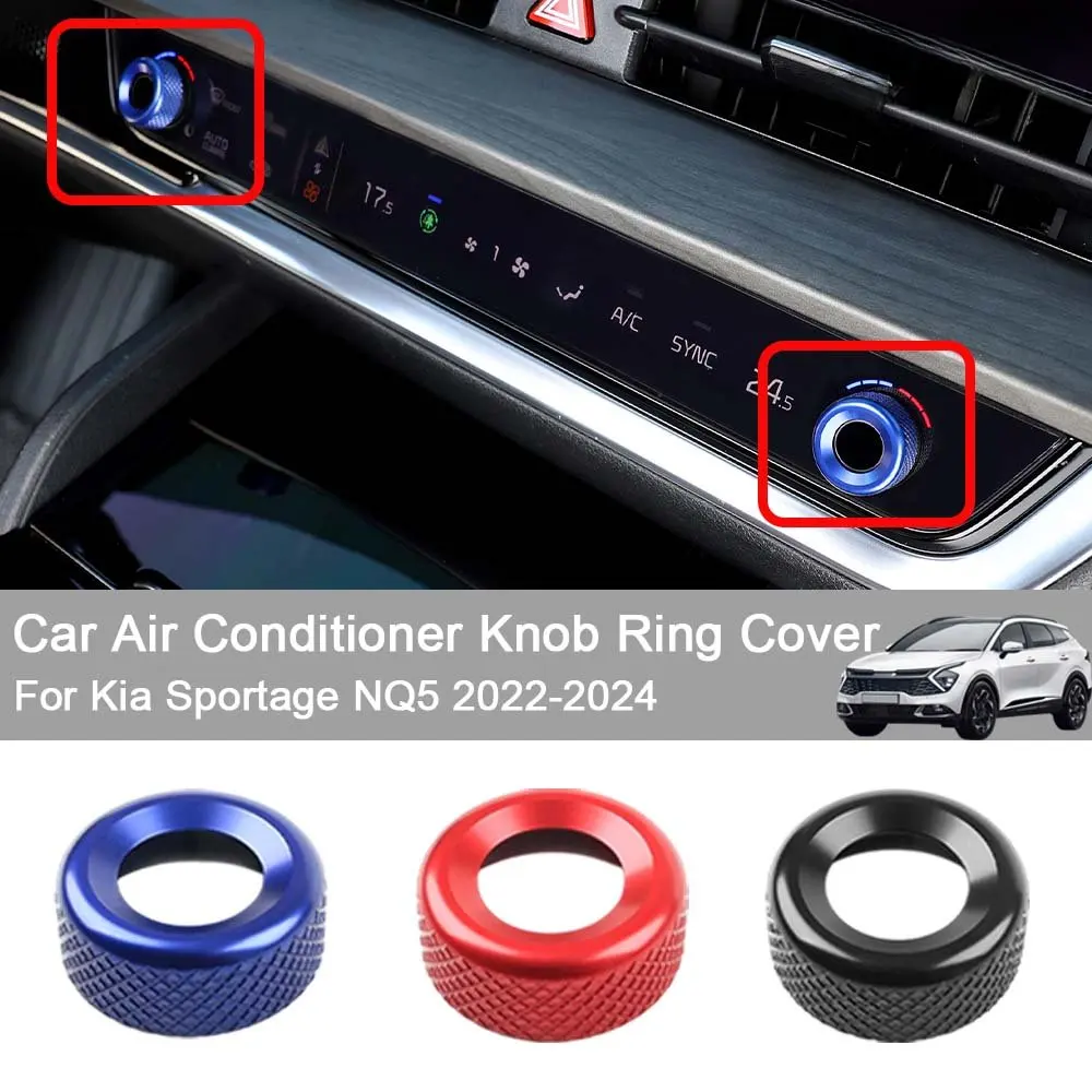 Car Decoration Car Air Conditioner Knob Ring Cover  For Kia Sportage NQ5 2022-2024 Car Styling Upgrade Modify A Car