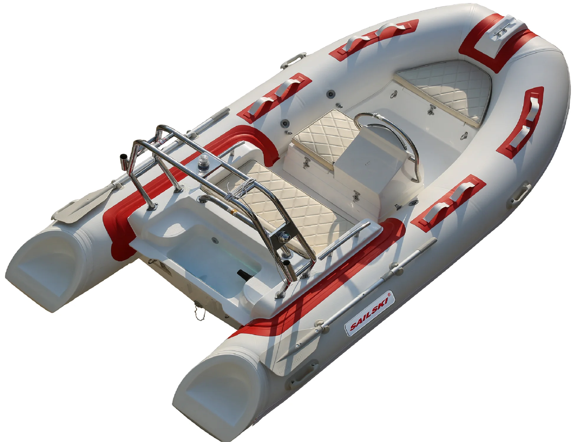 

SAILSKI Rigid Inflatable Boat RIB360 3.6m/12ft, Fiberglass Hull, 5 Person, 30hp Outboard Motor