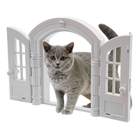 Cat Door for Outdoor Door, Cat Flap, Bi-Directional Cat Door Flap, 180 Degree Open and Close Pet Doors for Cats and Small Dogs