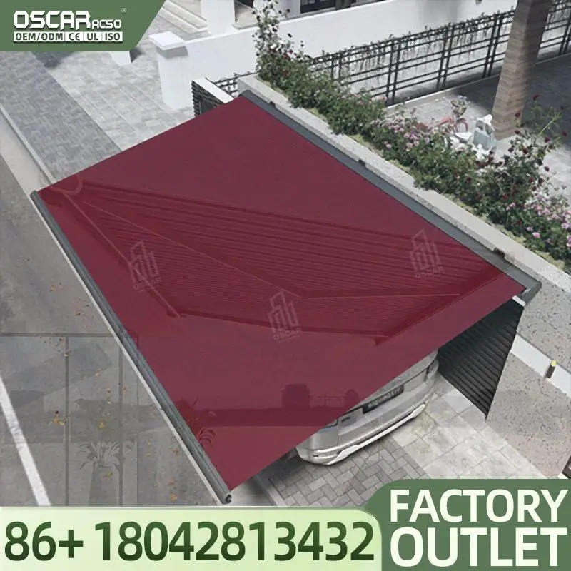 Smart Remote Retractable DIY Canopy Awning for Door Window in Outdoor Patio Backyard Retractable Awning