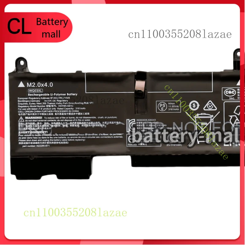 

New Genuine WQ03XL Battery for HP Elite x360 830 G10 1040 HSTNN-AB1C N22347-005