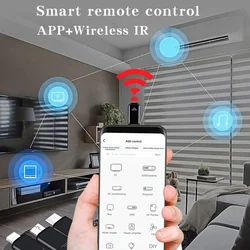 Mini controlador remoto IR Universal para teléfono inteligente, controlador adaptador para teléfono inteligente, TV, aire acondicionado, ventilador, cámara para iPhone 15 Pro