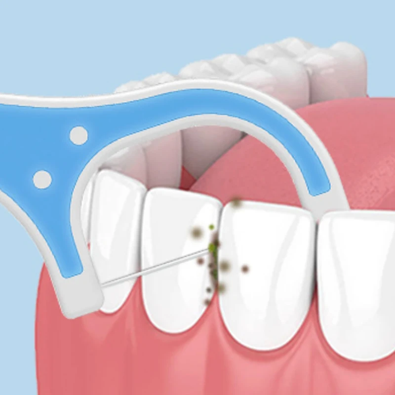 شريط من الخيط برأسين ، فرشاة بين الأسنان ، تنظيف الغراء الناعم ، أدوات تنظيف الفم الواسعة ، 60 *