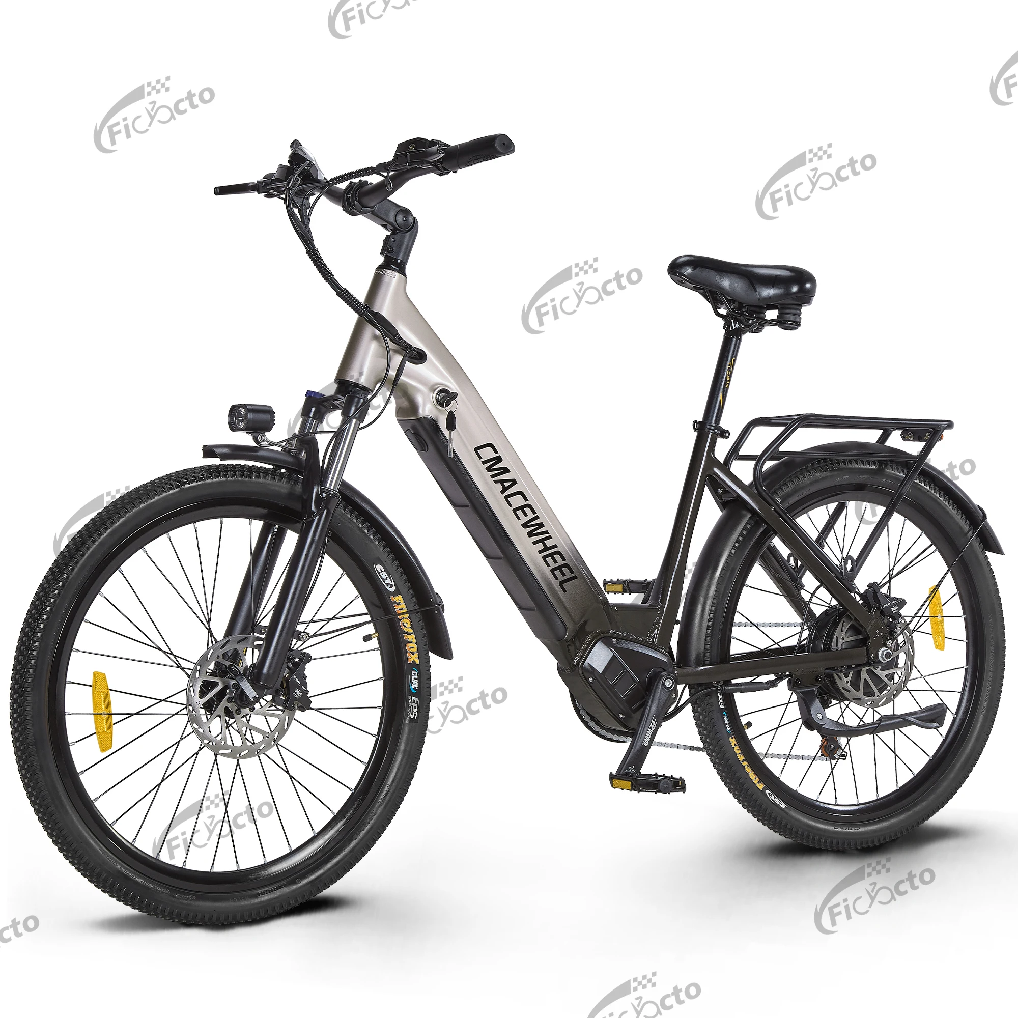 26'' Elektrische Fiets Volwassenen 48V 17AH Accu Trapfiets E-bike Olie Rem E-Mountainbike PEAK 750W City e-bike - afbeelding 2