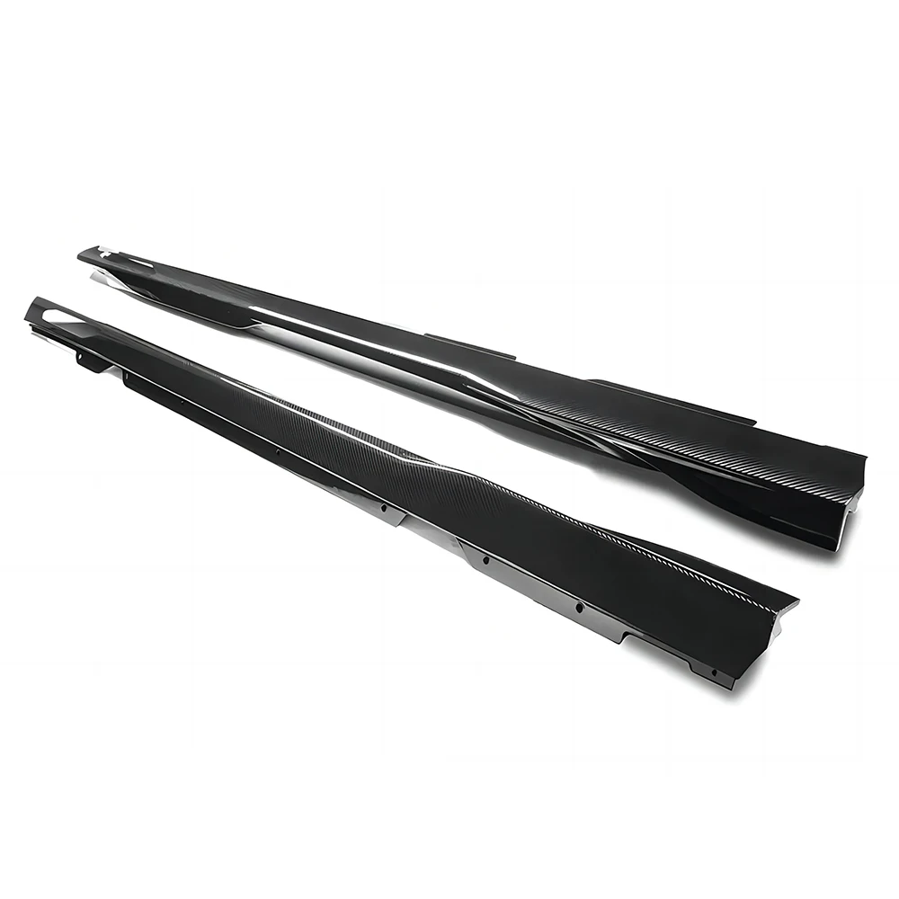 For BMW G26 I4 MP Style Dry Carbon Fiber Side Skirts 2021-Up Splitter Add-On for Enhanced Aerodynamics