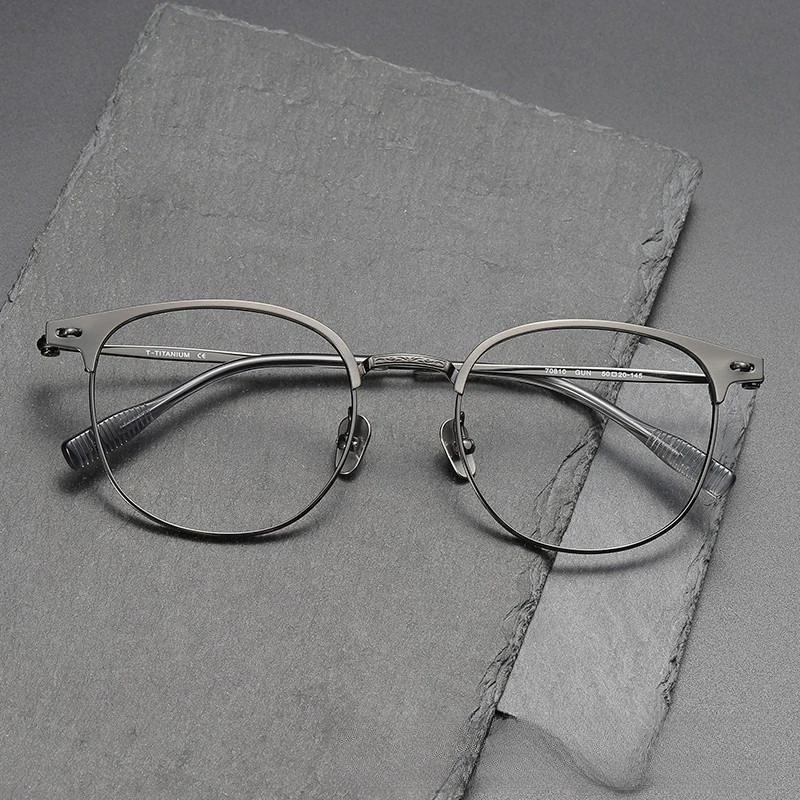 

Fashion Comfortable Round Eyeglasses frames Vintage Luxury Pure Titanium Eyewear Optical Prescription Glasses Frame Men Women