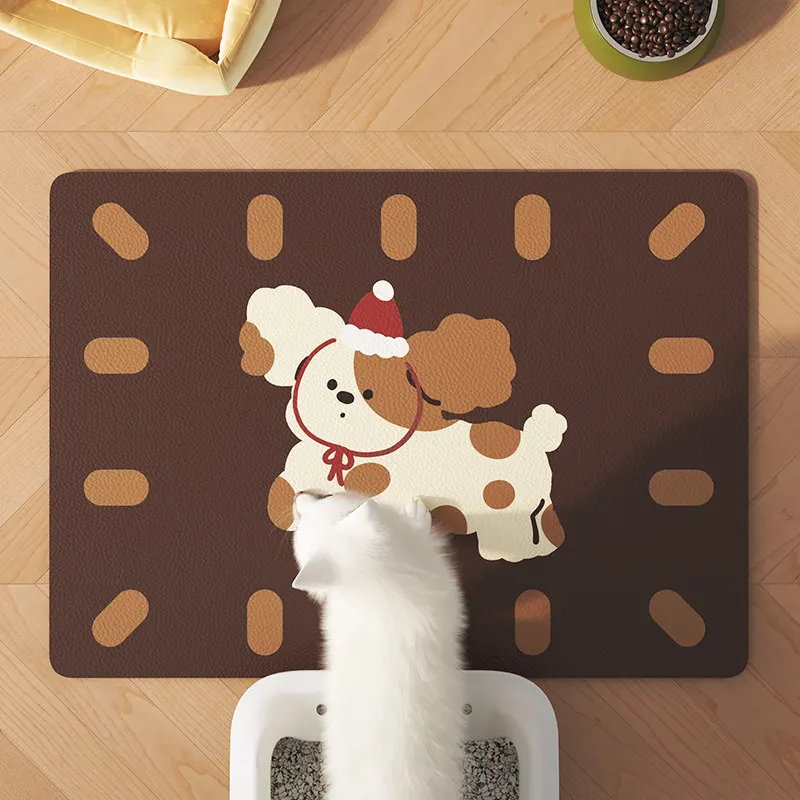 VIKAMA Waterproof PVC Pet Mat Non-slip Washable Cut to Size for Crate Litter Feeding