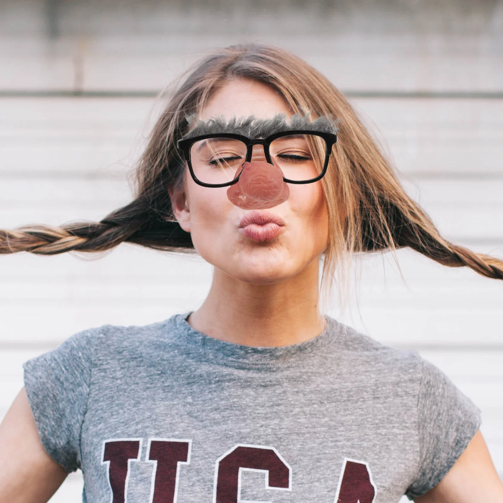 Silly Glasses for Party Novelty Clown Eyeglasses Halloween Nose Prop Funny