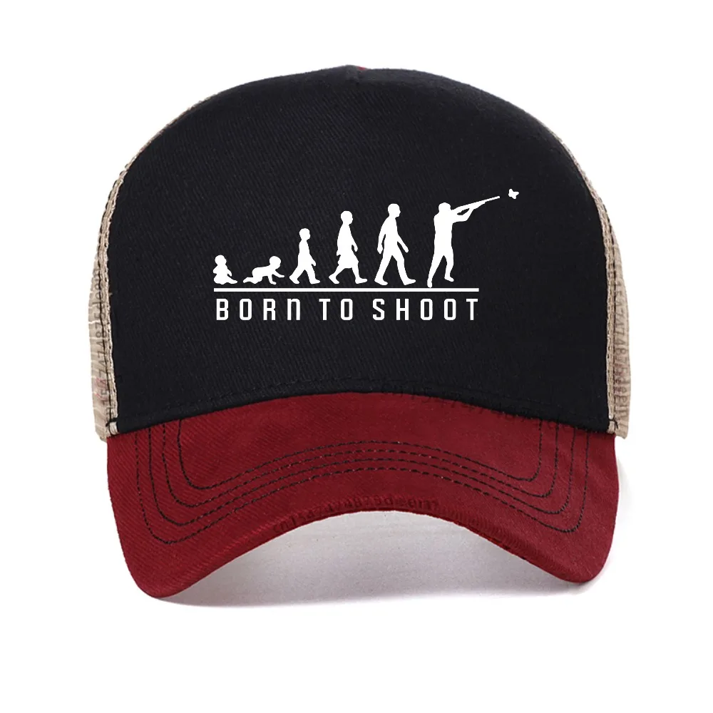 

Men Born To Shoot (Clay Pigeon) Mens baseball cap summer adjustable mesh trucker caps Breathable sun Snapback hat