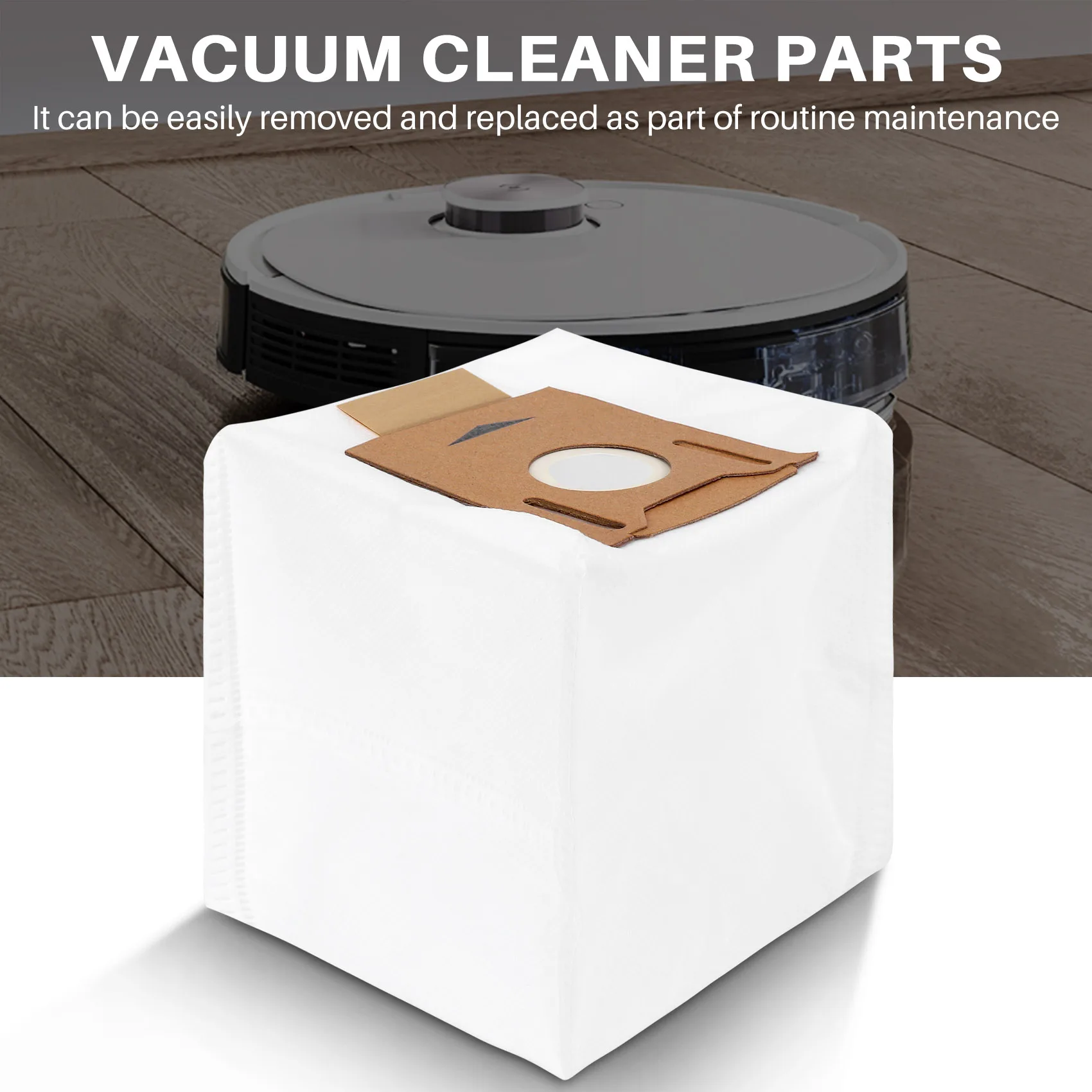 6 buah untuk Ecovacs Deebot Ozmo T8 / Aivi / Max N8Pro / T9 / T9Max suku cadang kantong debu Robot penyedot debu