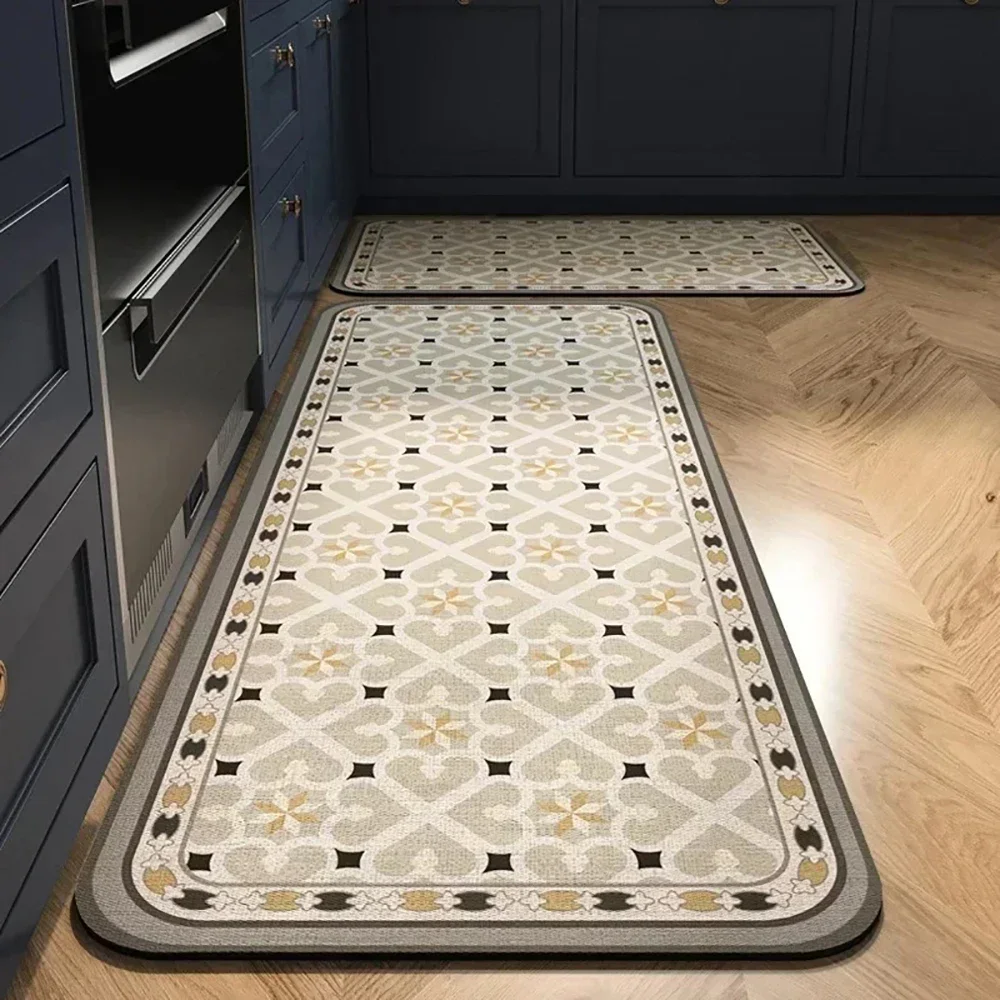 Küchenmatte, saugfähig, bedruckt, Küchenteppiche, rutschfeste Flurmatte, lange Teppiche für Wohnzimmer, Schlafzimmer, Eingang, Fußmatte, Bad – Detail 4