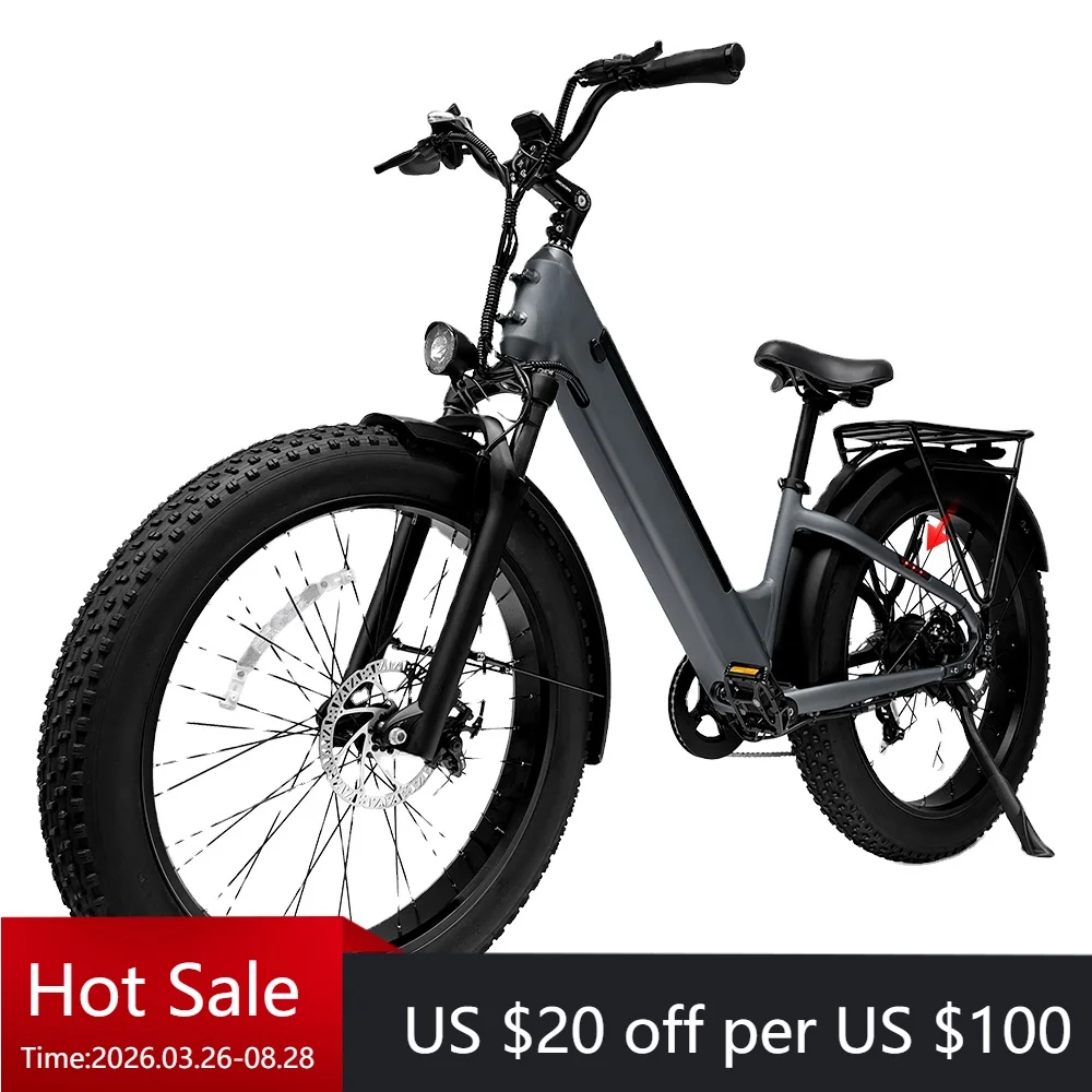 

Tc 7Go EB11 aluminum 48V 16Ah lithium battery 40km 250W rear hub motor 26 inch 7 speed suspension fork Shimano electric fat tire