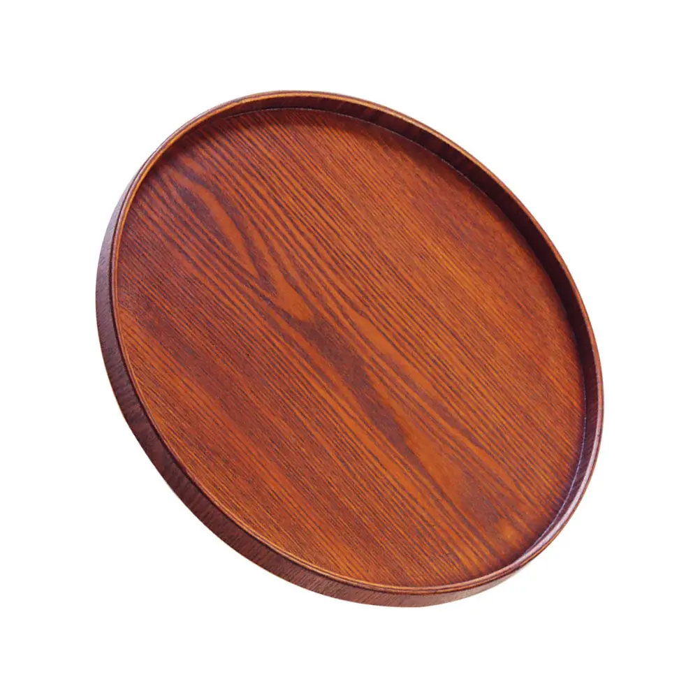 

Round Wooden Tray High Quality Natural Wood Dessert Serving Tray for Wedding Birthday Party Buffet Cupcake Display Home Hotel