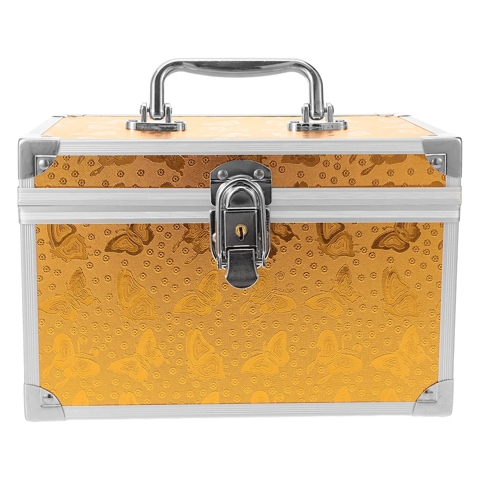

Portable Aluminum Alloy Toolbox Rugged Tool Organizer Carrying Case Scratch-Resistant Weatherproof Small Box